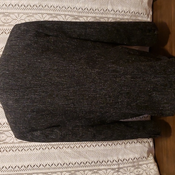 VINTAGE ASYMMETRICAL WOOL AND LEATHER BLAZER - Picture 6 of 11